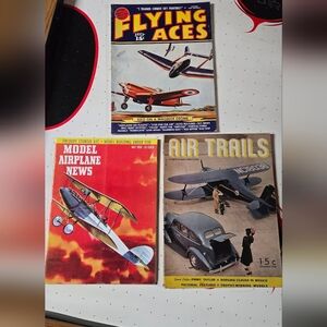 Vintage Airplane Model Aiplane Magazine 1938 1940 1958 VTG